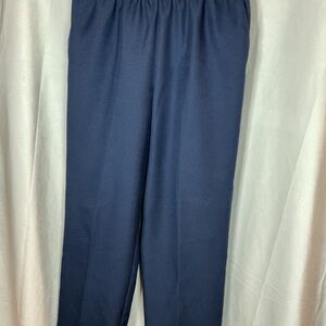 Alfred Dunner Navy Blue Pull-on Pants